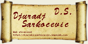 Đurađ Šarkoćević vizit kartica
